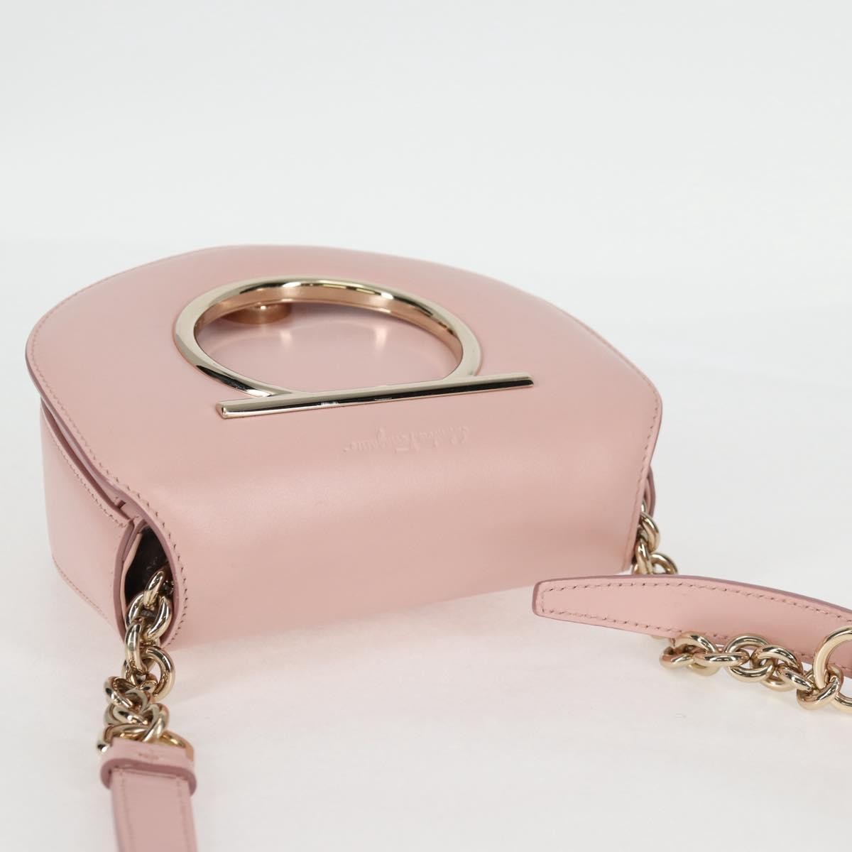 Salvatore Ferragamo Vela Flap Leather, Pink, Leather, Crossbody Bag