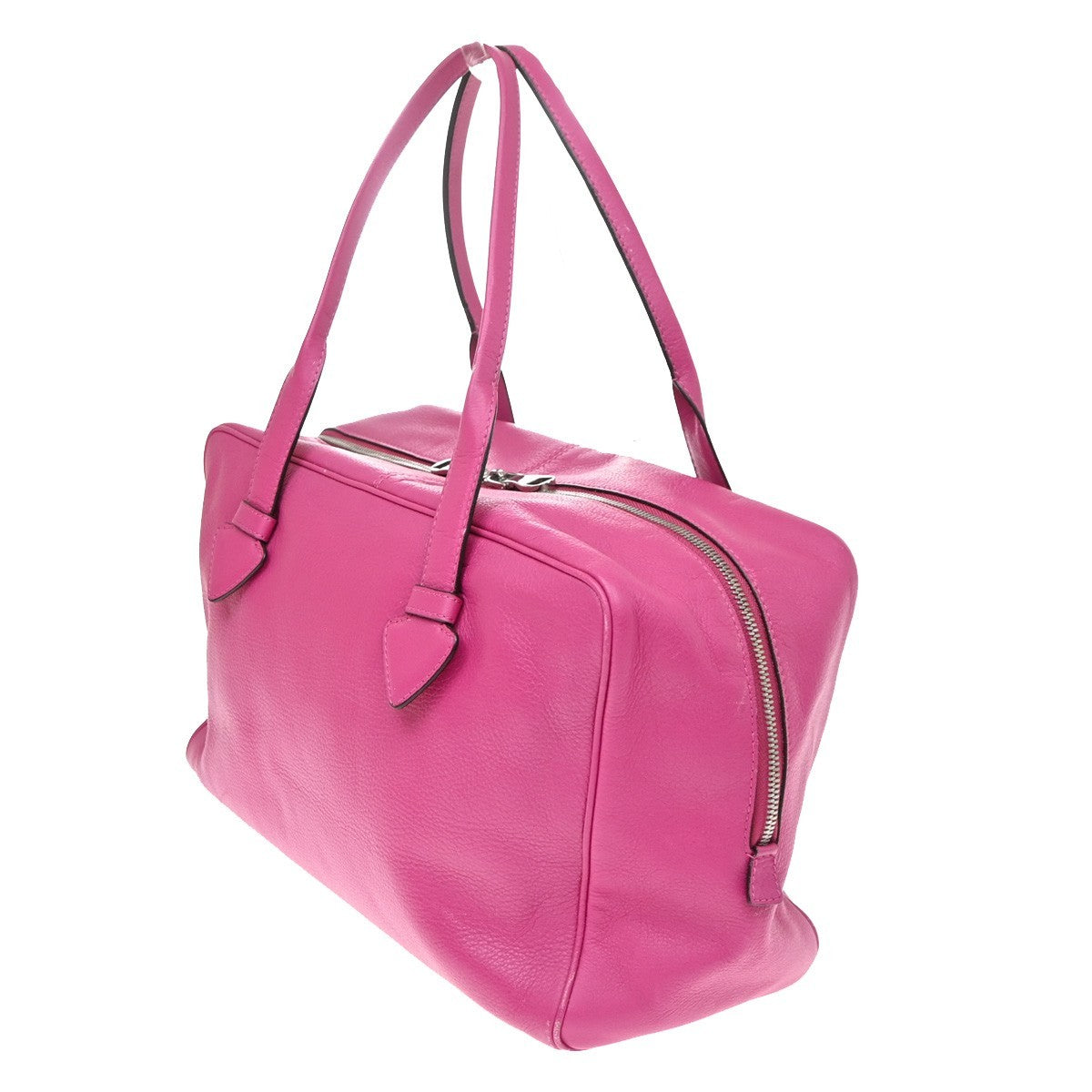 Loewe Heritage Boston Leather, Pink, Leather, Handbag
