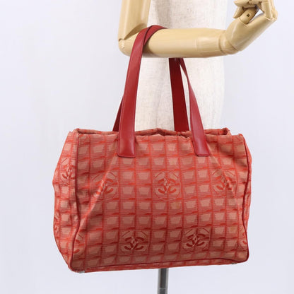 Chanel Travel Line Tote Nylon, RED, NYLON, Tote bag