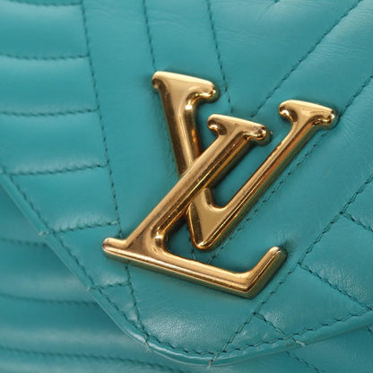Louis Vuitton New Wave Chain Quilted Leather, Blue, Leather, Shoulder Bag