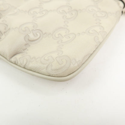 Gucci Heart Wristlet Guccissima Leather, Beige, Leather, Clutch