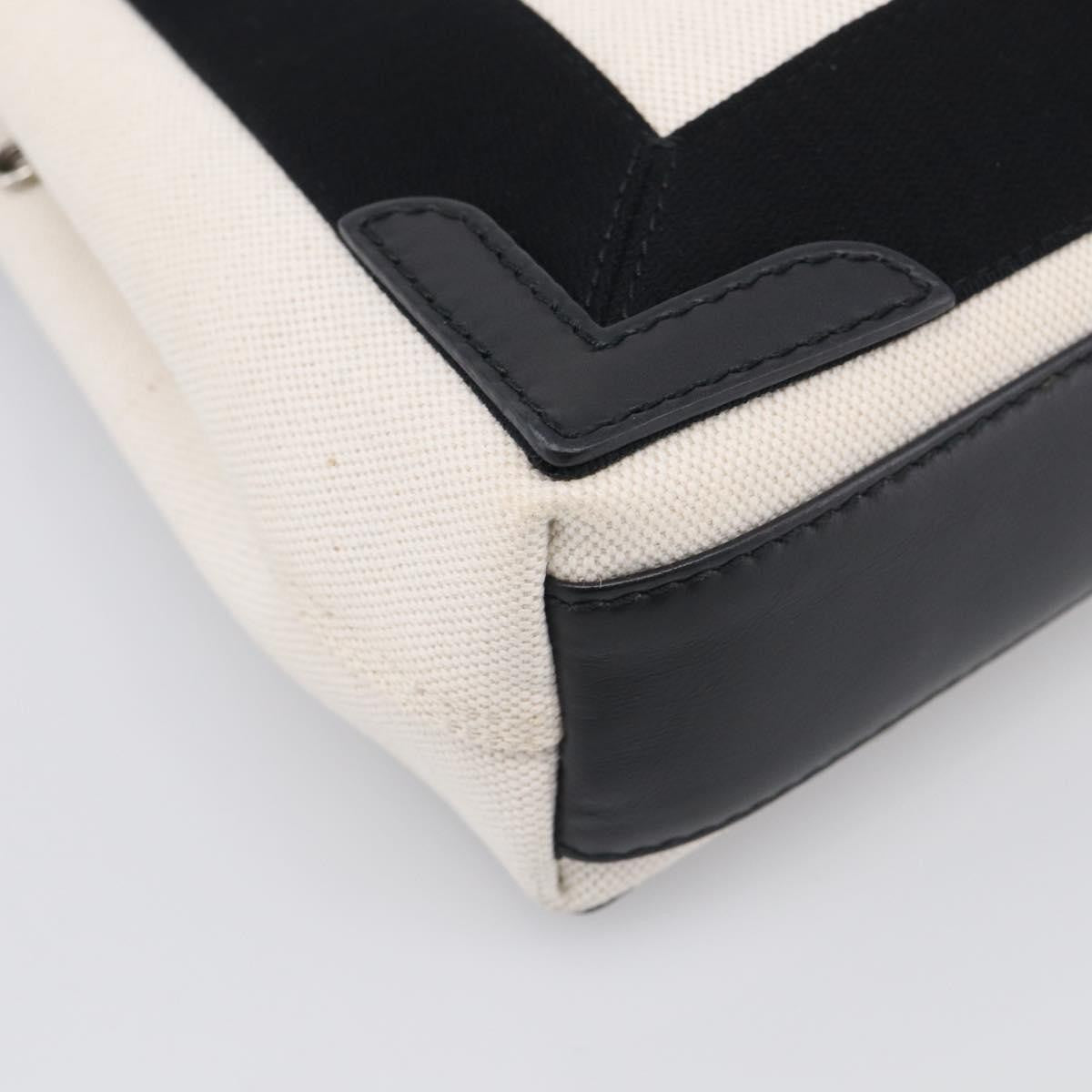 Balenciaga Navy Cabas Canvas with Leather, White, Canvas, Tote Bag