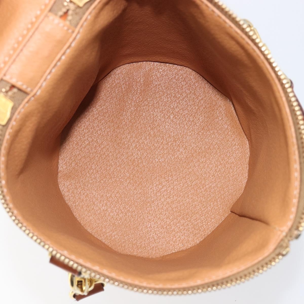 Celine Vintage Macadam Canvas, Beige, PVC, Shoulder Bag