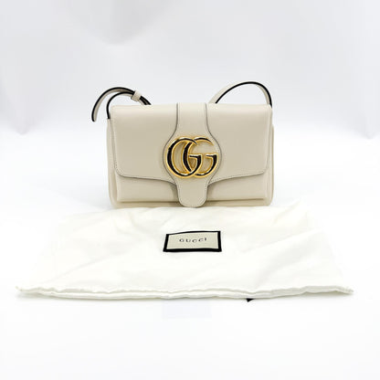 Gucci Arli Leather, White, Leather, Shoulder Bag