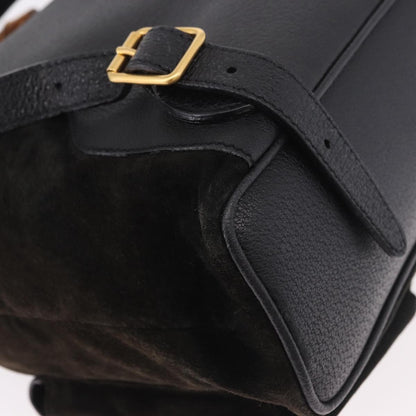 Gucci Vintage Bamboo Suede, Brown, Suede, Backpack