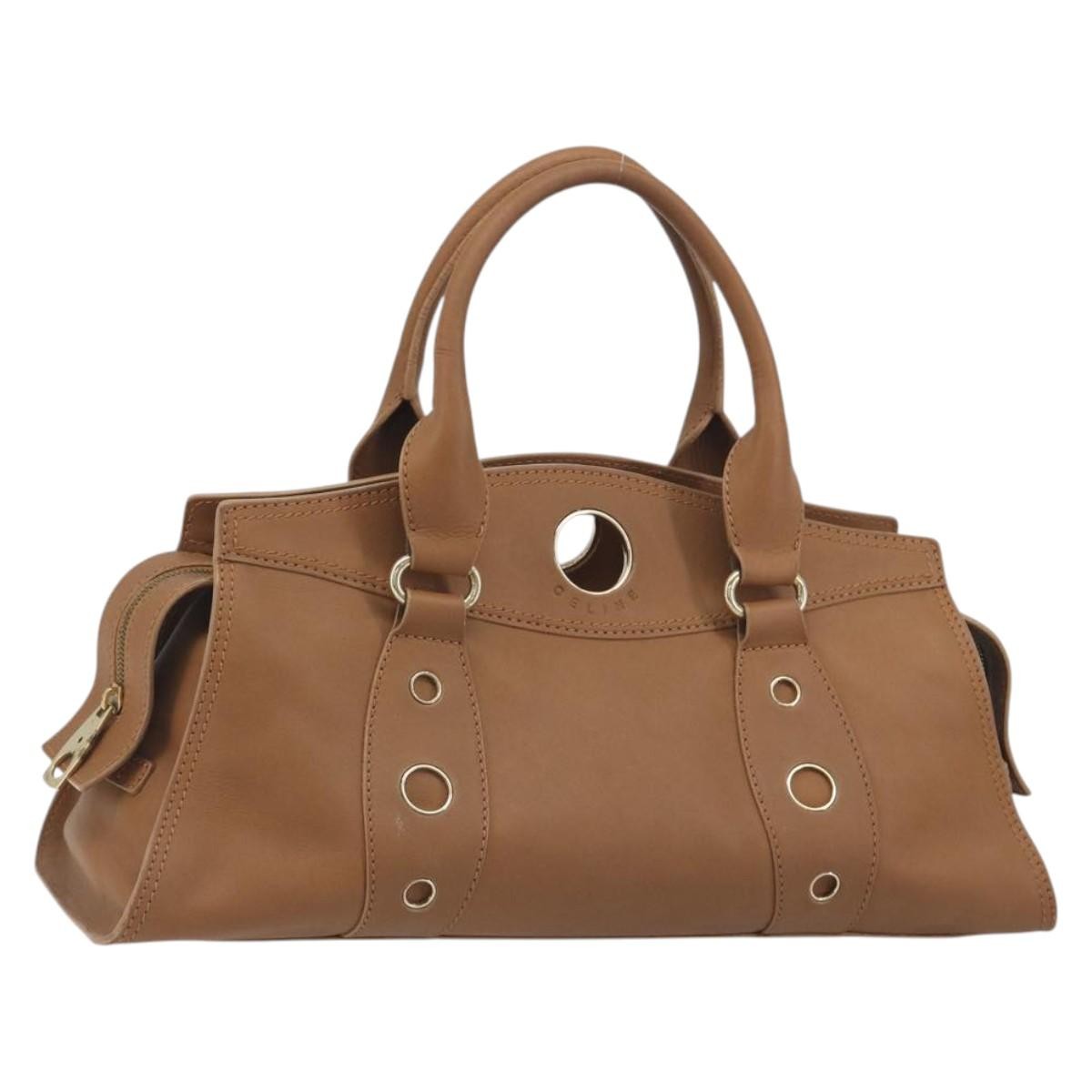 Celine Vintage Leather, Brown, Leather, Handbag