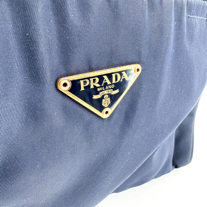 Prada Bowling Tessuto, Navy, Nylon, Shoulder Bag