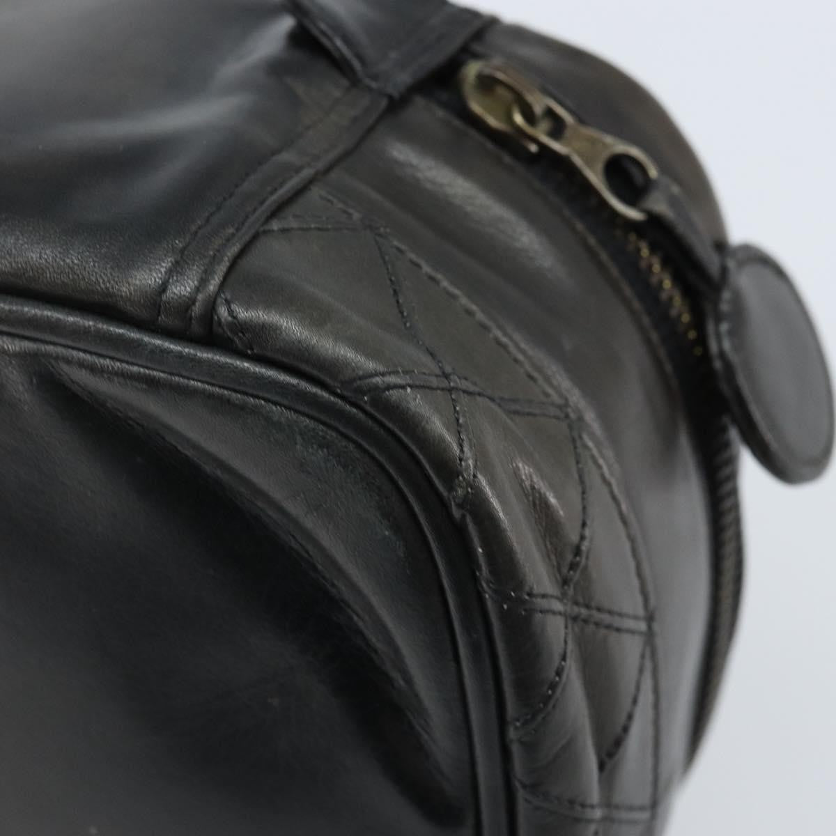 Fendi Vintage Cosmetic Case Pequin Canvas, Black, Leather, Clutch