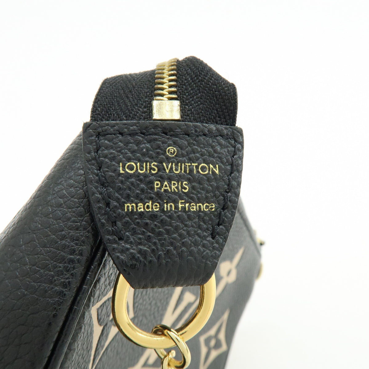 Louis Vuitton Pochette Accessoires Bicolor Monogram Empreinte Giant, Black, Leather, Clutch