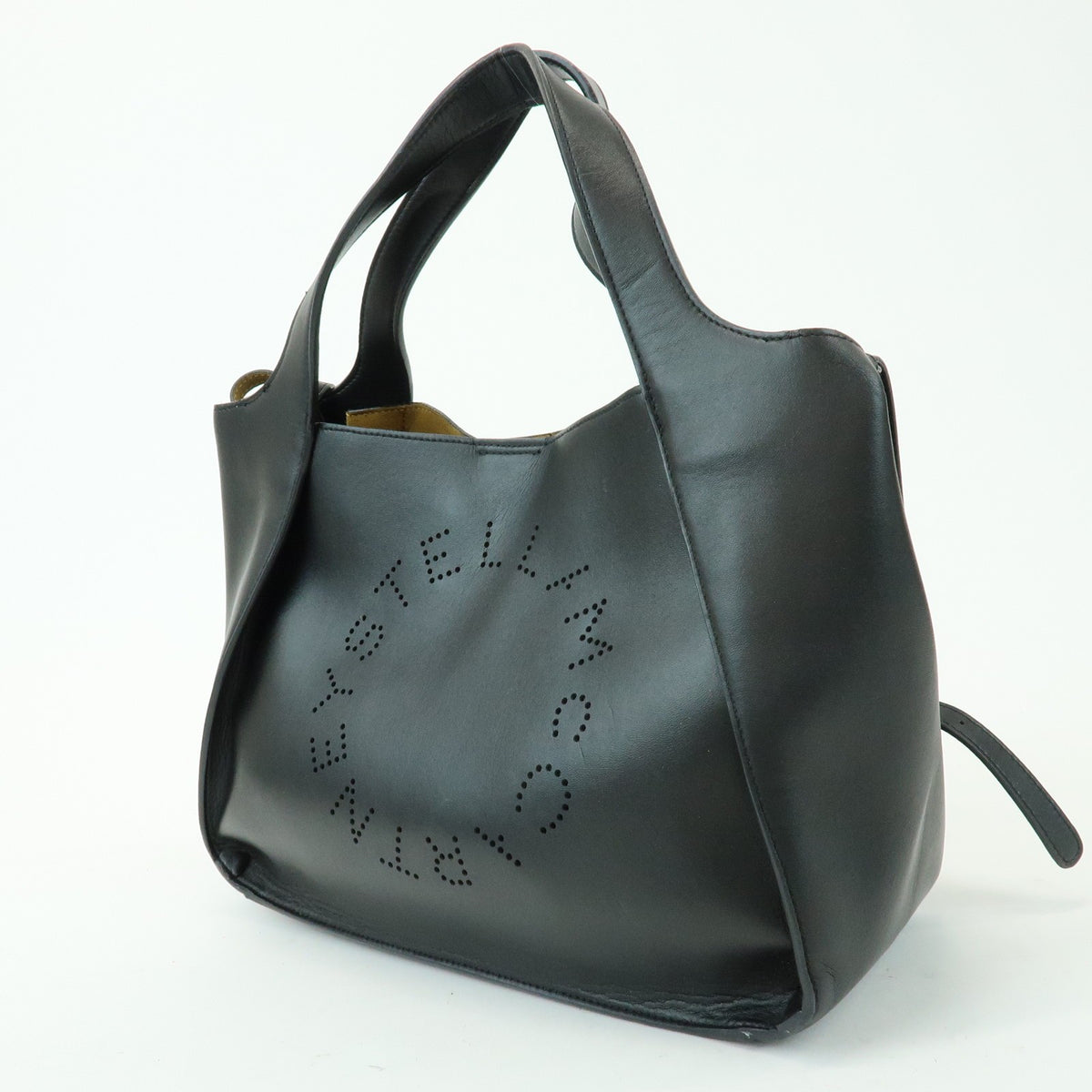 Stella McCartney Alter Faux Leather, Black, Synthetic, Tote Bag