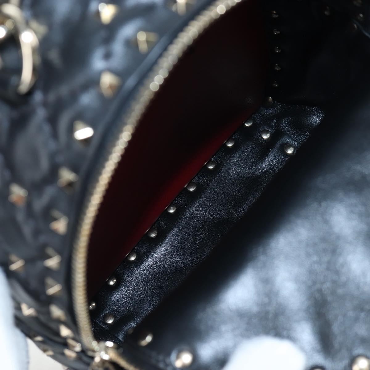 Valentino Garavani Rockstud Spike Quilted Leather, Black, Leather, Backpack