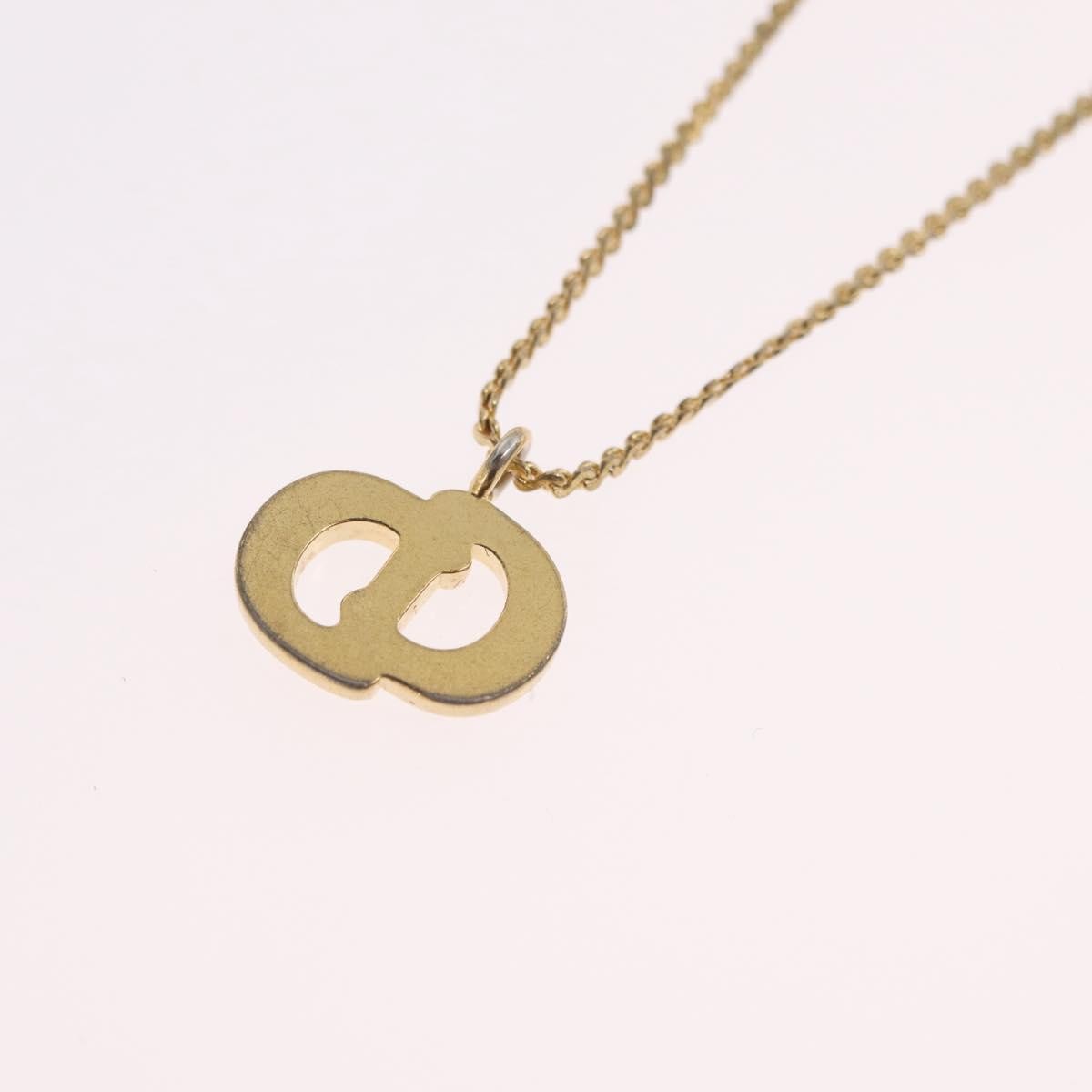 Christian Dior CD Pendant Metal, Gold, Metal, Necklace