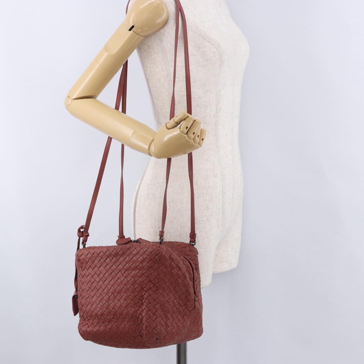 Bottega Veneta Zip Cube Messenger Intrecciato Nappa, Brown, Leather, Shoulder Bag