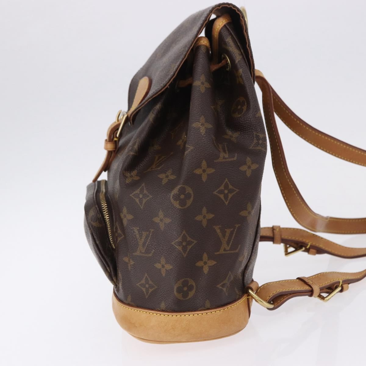 Louis Vuitton Vintage Montsouris Monogram Canvas, Brown, Canvas, Backpack