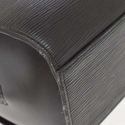 Louis Vuitton Sorbonne Epi Leather, Black, Leather, Handbag