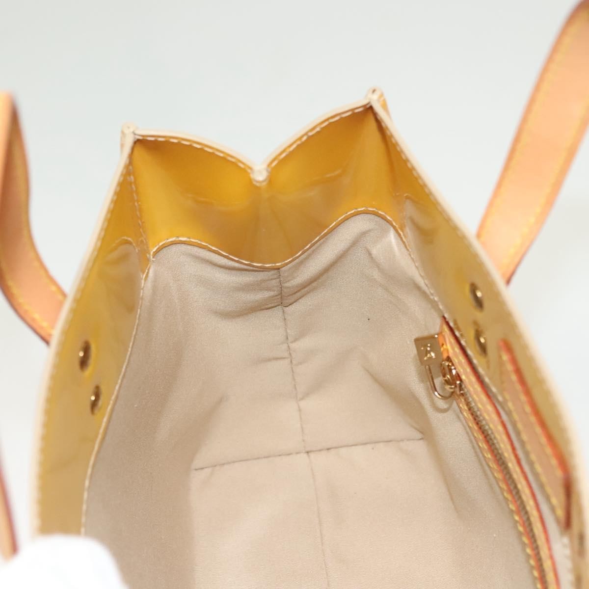Louis Vuitton Reade Monogram Vernis, Yellow, Patent Leather, Handbag