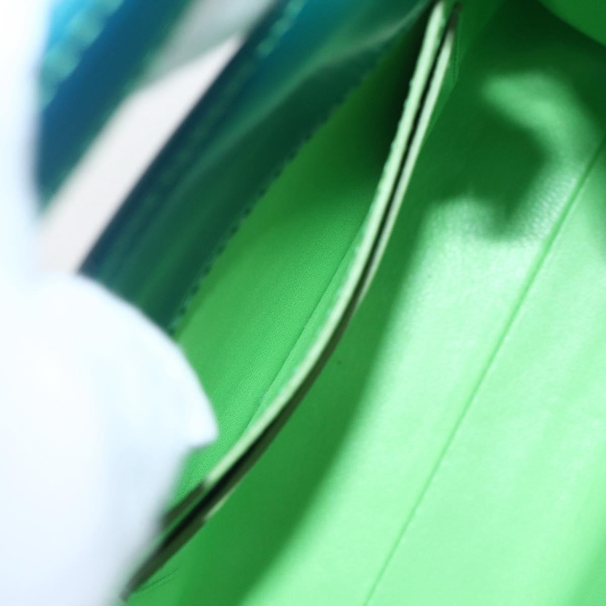 Salvatore Ferragamo Wanda Top Handle Shoulder Gradient Leather, Green, Patent Leather, Handbag
