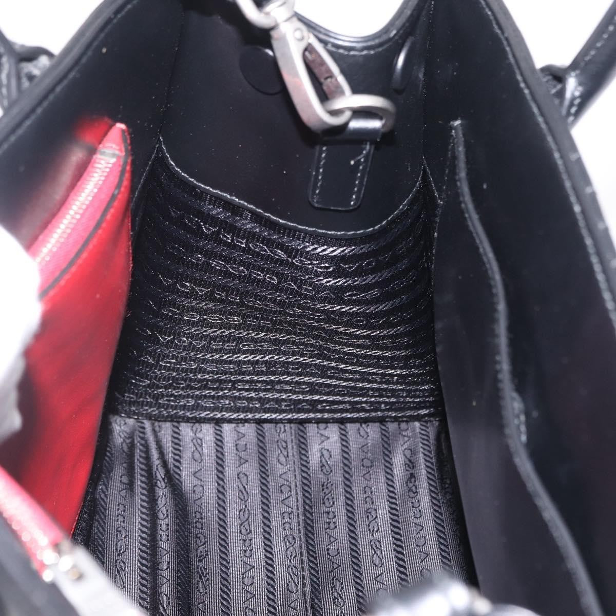 Prada Double Zip Diagramme Quilted Leather, Black, Leather, Tote Bag