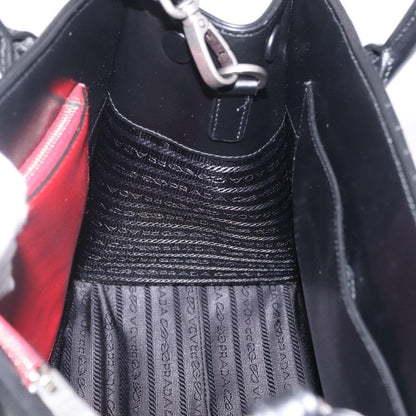 Prada Double Zip Diagramme Quilted Leather, Black, Leather, Tote Bag