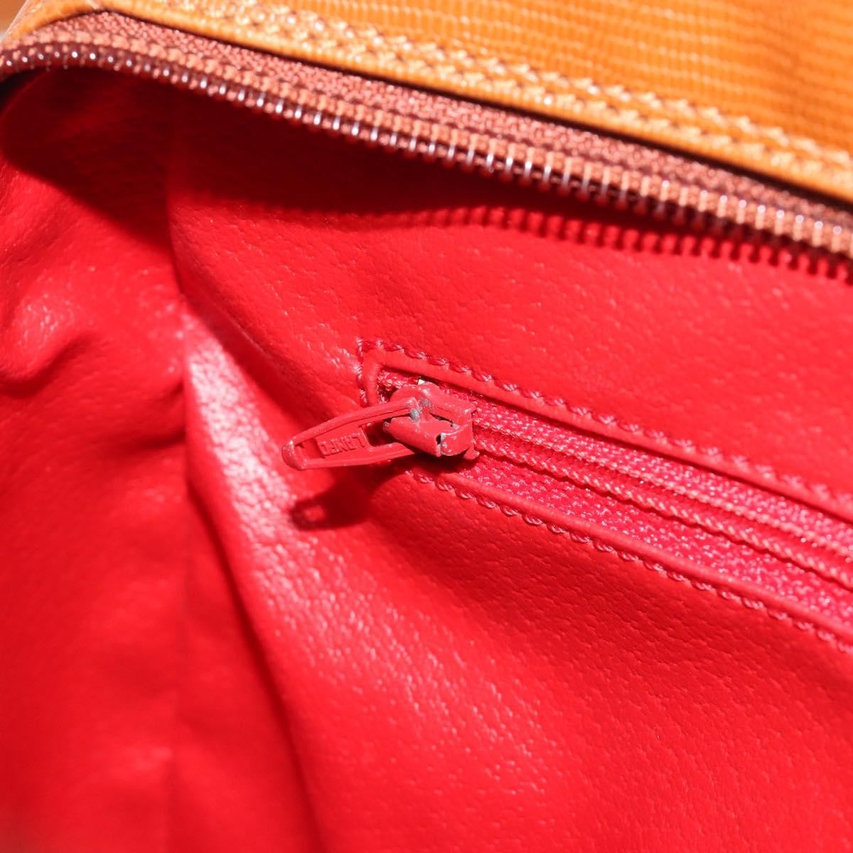 Celine Vintage Circle Logo Leather, Brown, Leather, Shoulder Bag