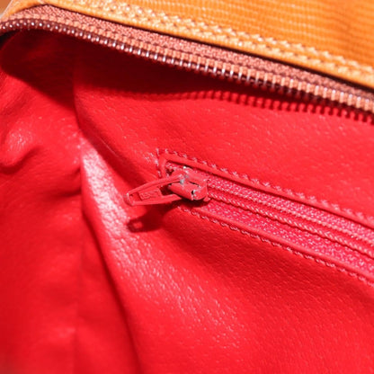 Celine Vintage Circle Logo Leather, Brown, Leather, Shoulder Bag