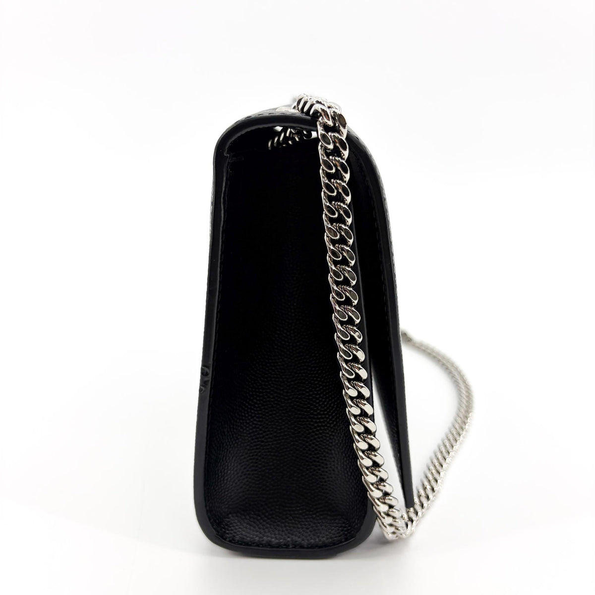 Saint Laurent Kate Crystal Embellished Patent, Black, Leather, Crossbody Bag