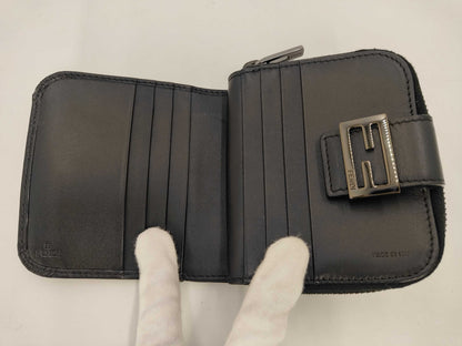 Fendi Vintage FF French Zucchino Canvas, Black, Canvas, Wallet