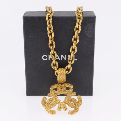Chanel Vintage Triple CC Chain Metal, Gold, Metal, Necklace