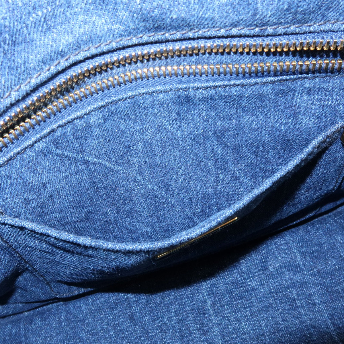 Prada Canapa Convertible Denim, Blue, Denim, Tote Bag