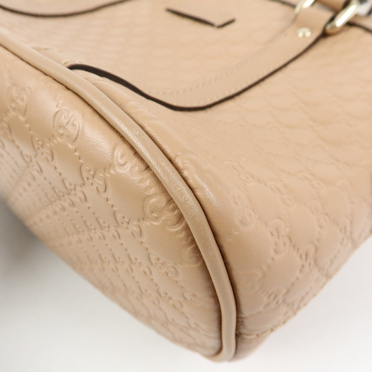 Gucci Convertible Dome Satchel Microguccissima Leather, Beige, Leather, Handbag