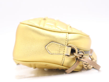 Gucci Pearly GG Marmont Embellished Matelasse Leather, Gold, Leather, Shoulder Bag