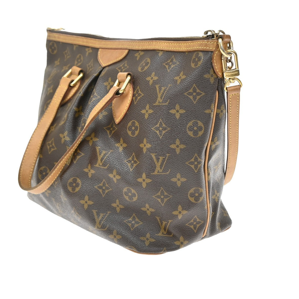 Louis Vuitton Palermo Monogram Canvas, Brown, Canvas, Handbag