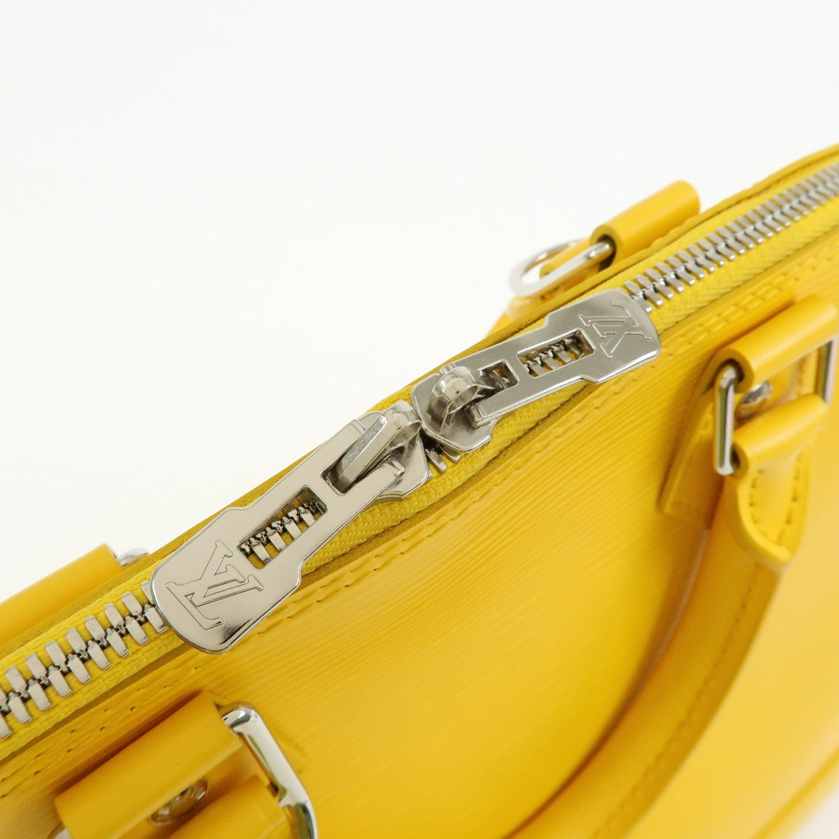 Louis Vuitton Alma Epi Leather, Yellow, Leather, Handbag