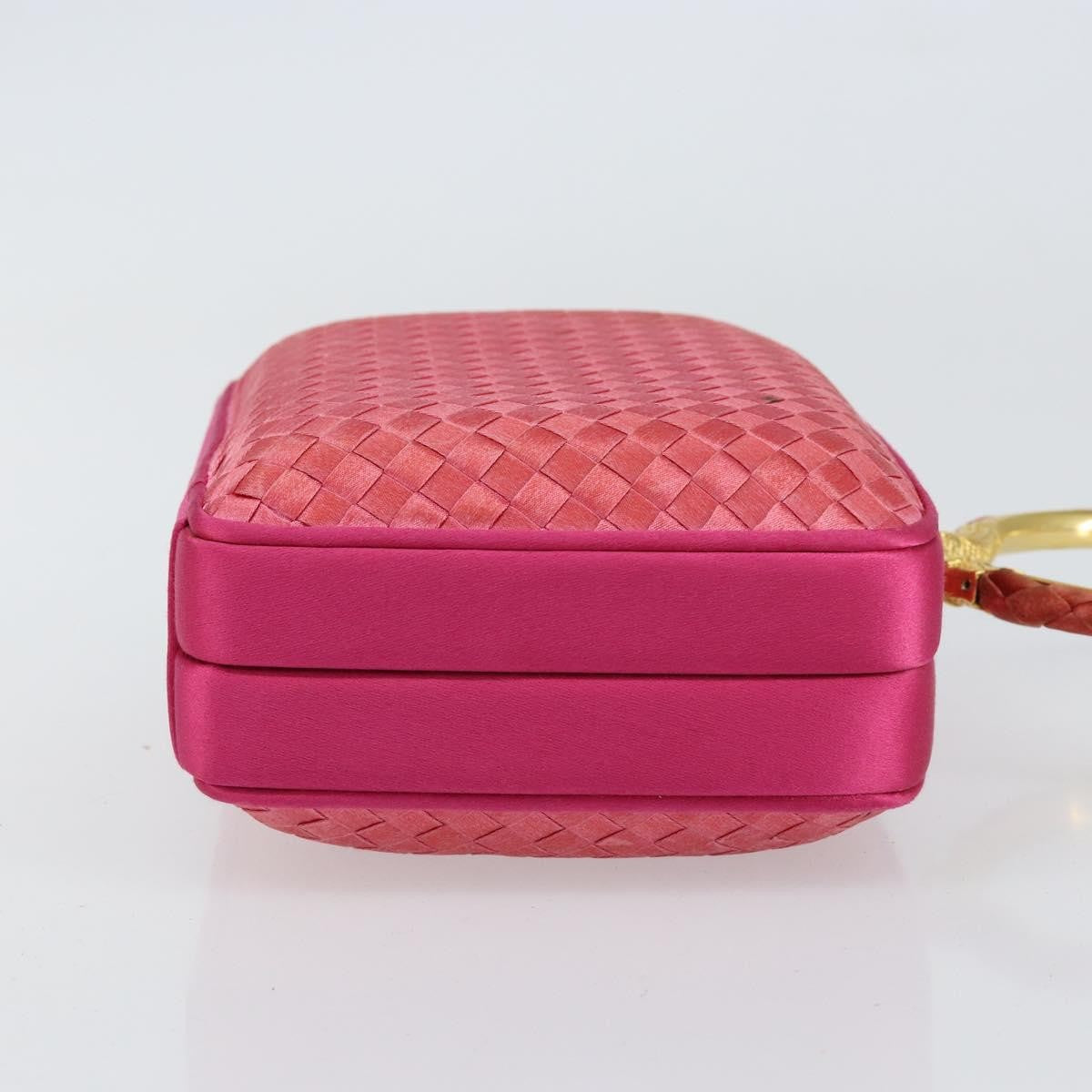 Bottega Veneta Intrecciato Clutch Satin, Pink, Satin, Clutch