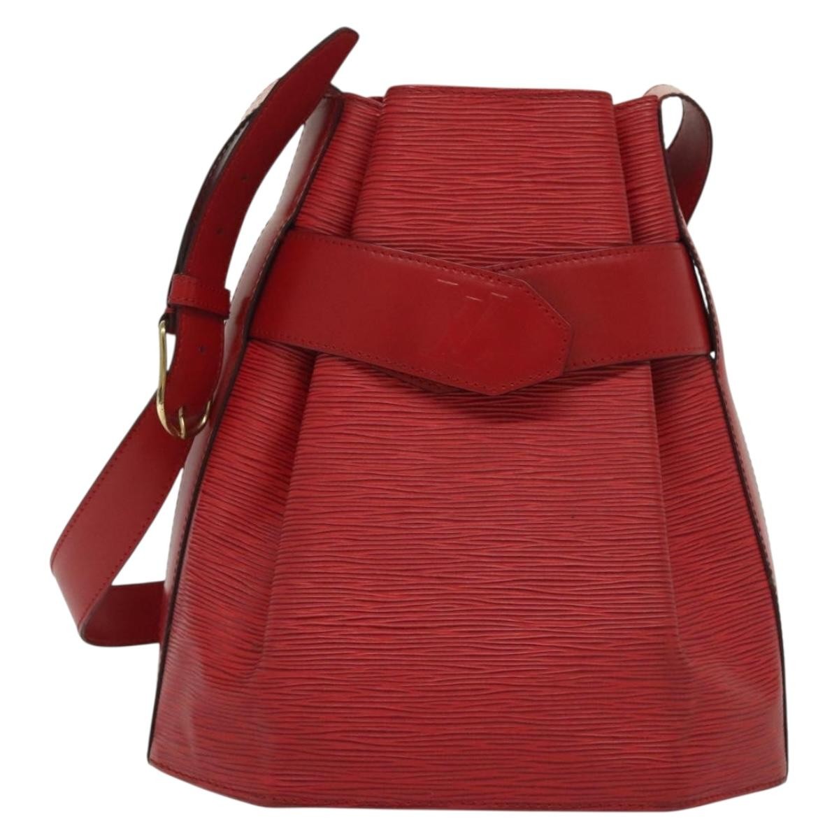 Louis Vuitton Vintage Sac d'Epaule Handbag Epi, Red, Leather, Shoulder Bag
