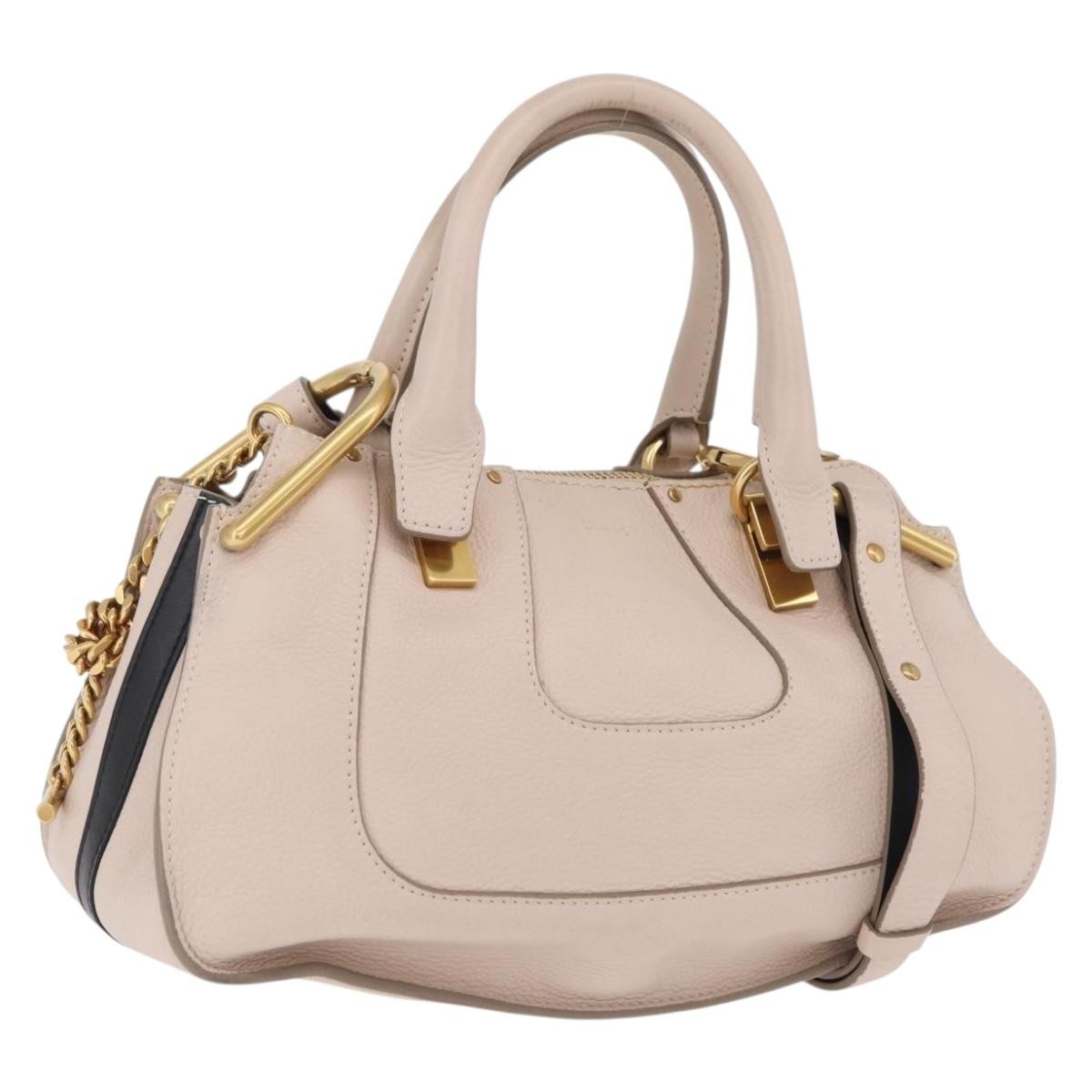 Chloe Hailey Leather, Beige, Leather, Handbag