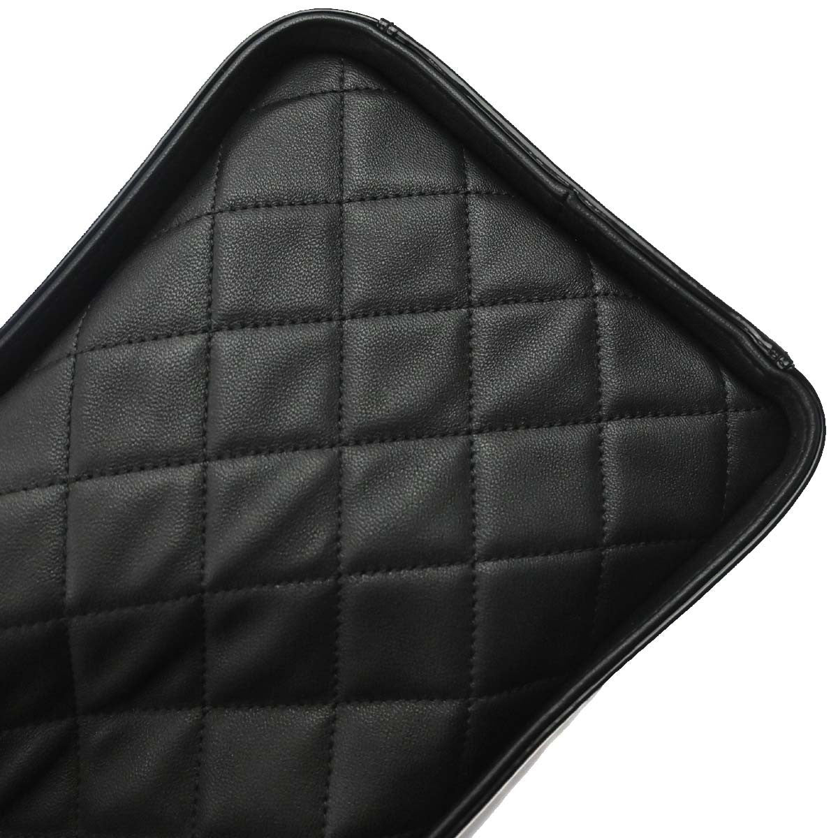 Chanel Lipstick Open Tote Patent Vinyl, Black, Patent Leather, Tote Bag