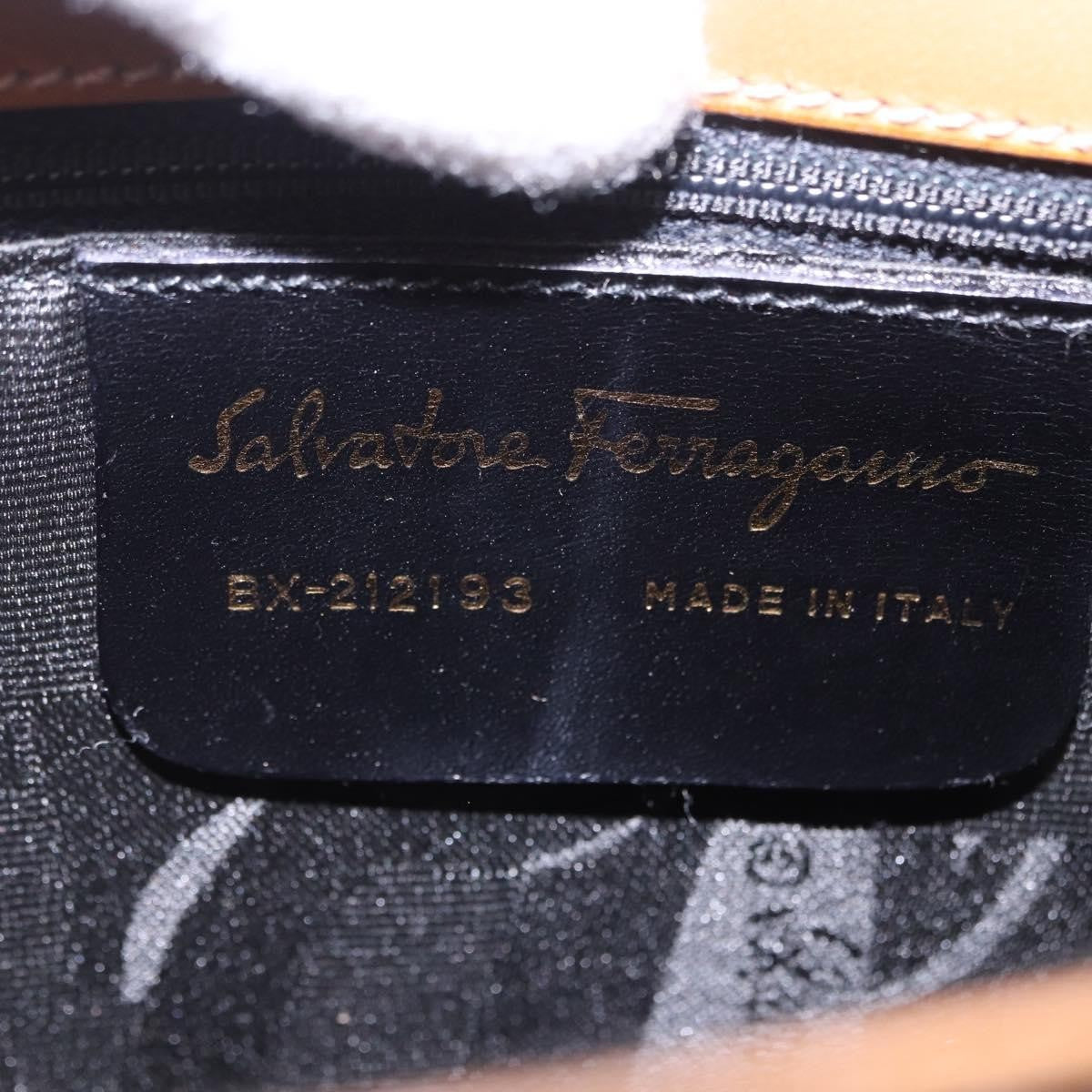 Salvatore Ferragamo Gancini Convertible Top Handle Leather, Brown, Leather, Handbag