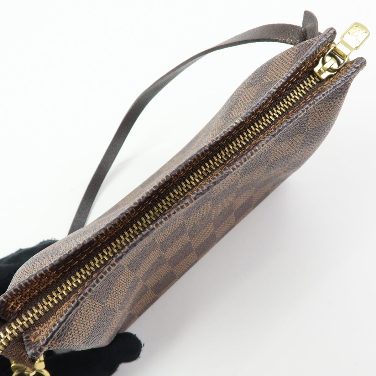 Louis Vuitton Trousse Make Up Damier, Brown, Canvas, Clutch