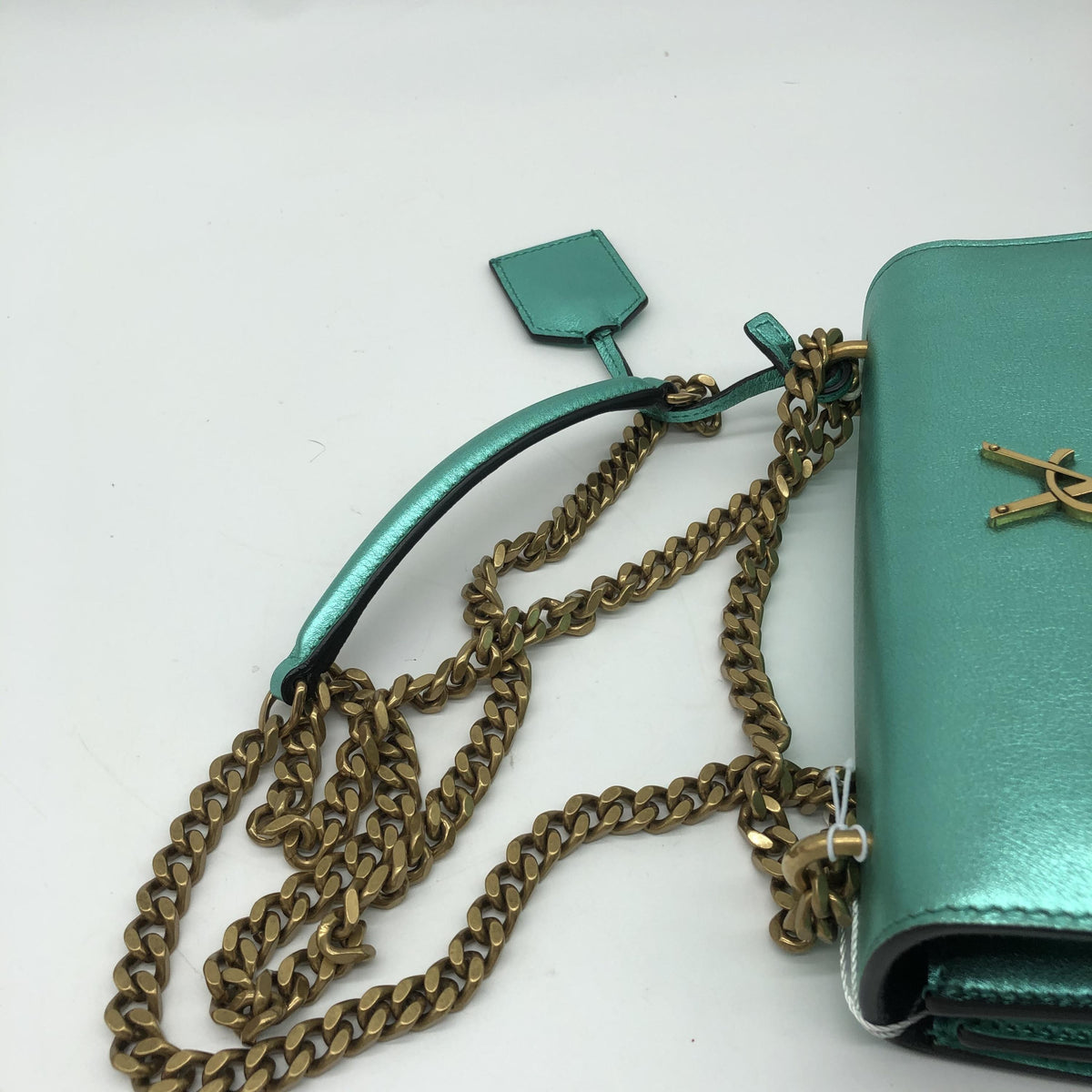 Saint Laurent Sunset Patent, Metallic, Leather, Crossbody Bag