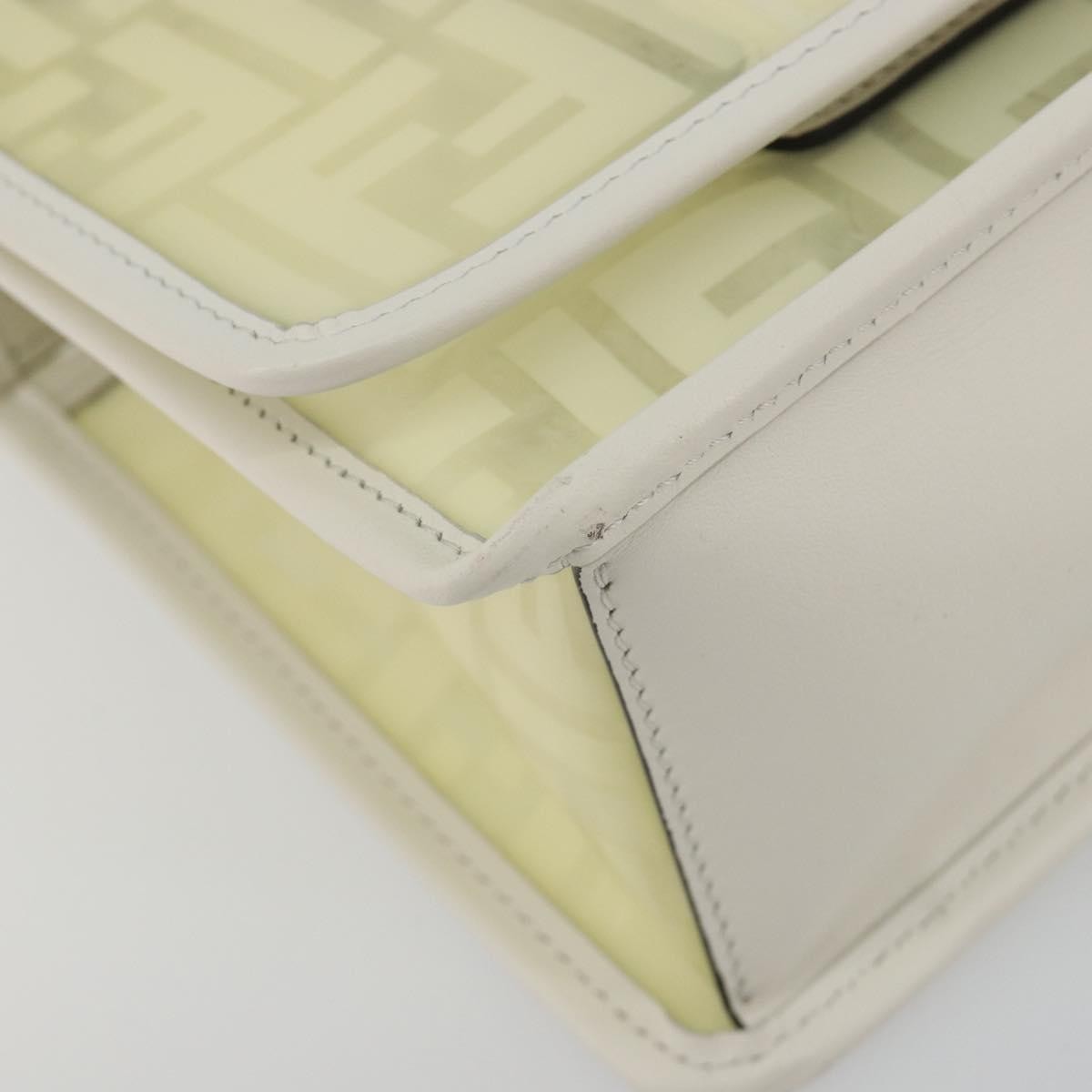 Fendi Kan I F Zucca PU, Clear, Canvas, Shoulder Bag