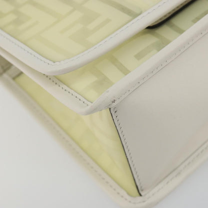 Fendi Kan I F Zucca PU, Clear, Canvas, Shoulder Bag