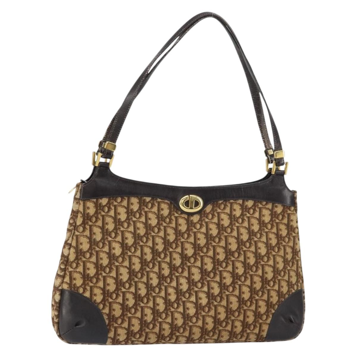 Christian Dior Trotter shoulder bag Canvas, BROWN, CANVAS, Shoulder bag