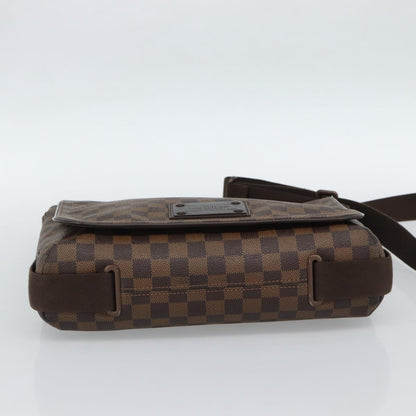 Louis Vuitton Brooklyn Damier Ebene, Brown, Canvas, Shoulder Bag