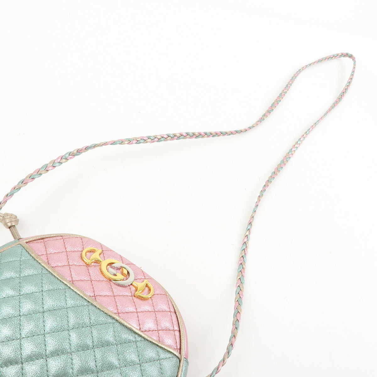 Gucci Trapuntata Camera Quilted Laminated Leather, Pink, Leather, Handbag