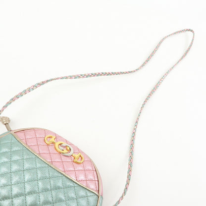 Gucci Trapuntata Camera Quilted Laminated Leather, Pink, Leather, Handbag