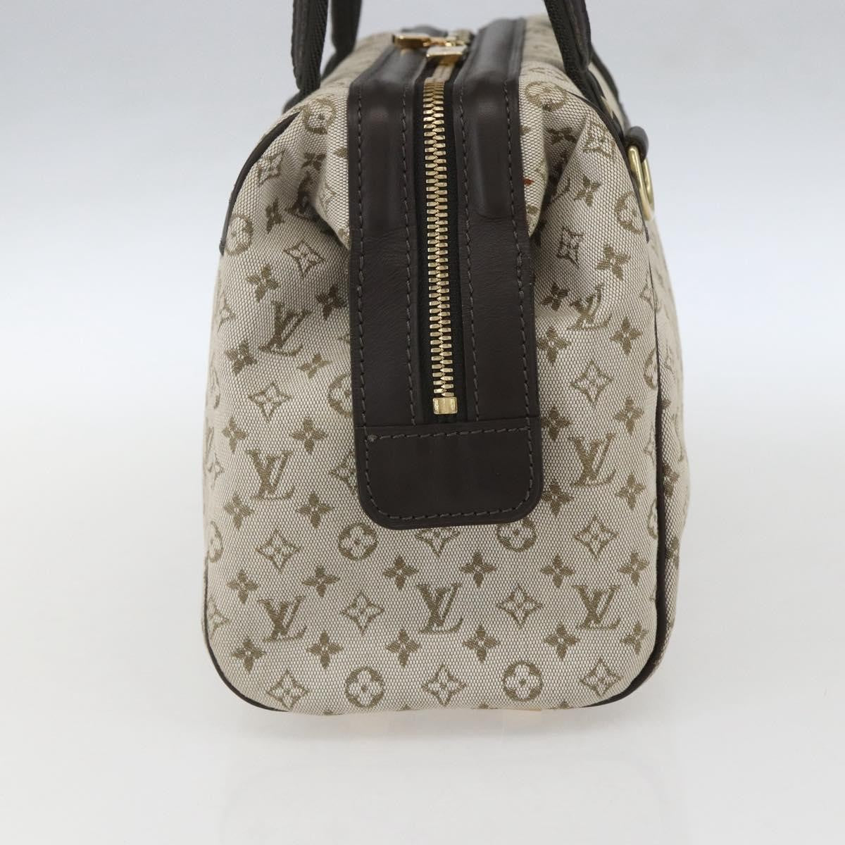Louis Vuitton Josephine Mini Lin, Khaki, Canvas, Handbag