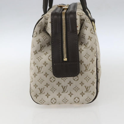 Louis Vuitton Josephine Mini Lin, Khaki, Canvas, Handbag