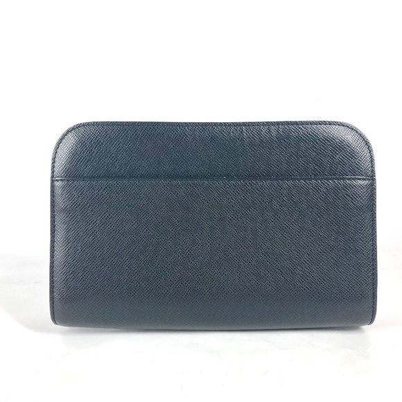 Louis Vuitton Zip Coin Purse Taiga Leather, BLACK, LEATHER, Wallets
