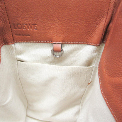 Loewe Hammock Leather and Canvas, Brown, Leather, Handbag